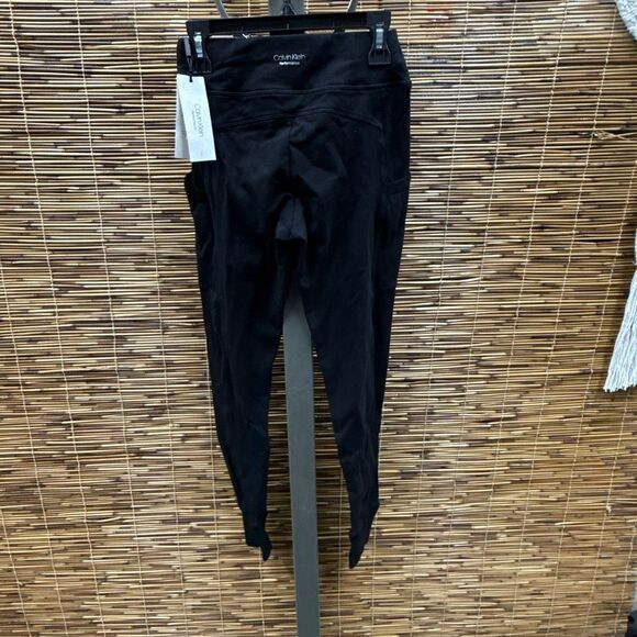 Calvin Klein Women's Premium Performance Double Waistband Moisture Wicking Leggi - Picture 3 of 3